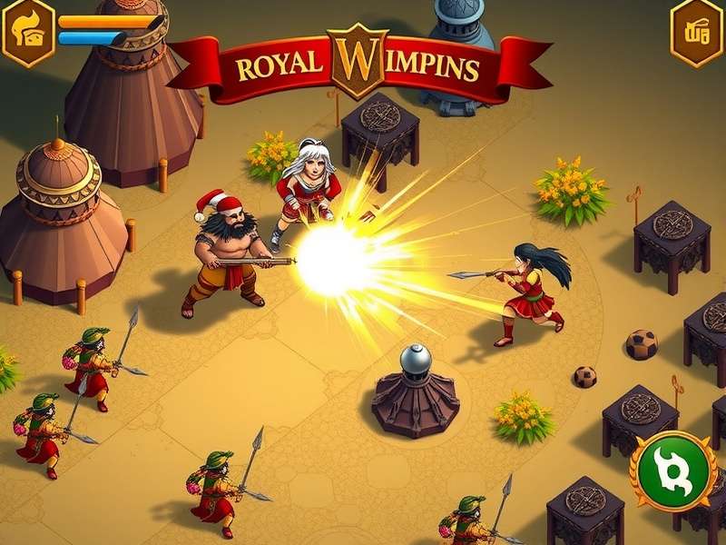 Cumin Royal Champions gameplay screenshot showing two armies clashing